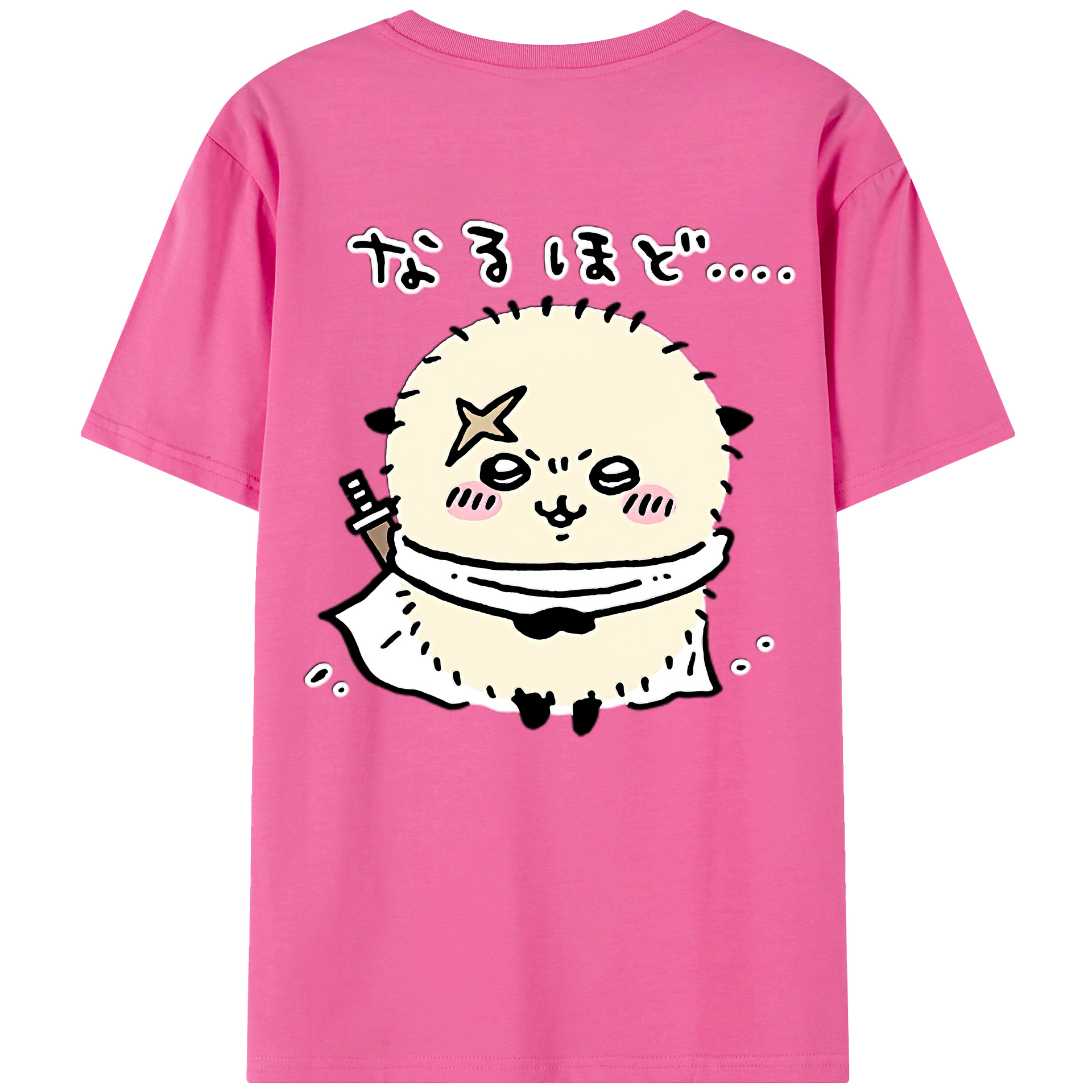 （画像用） ちいかわ ラッコ Chii-kawa Sea otter レディース半袖Tシャツ(バックプリント)